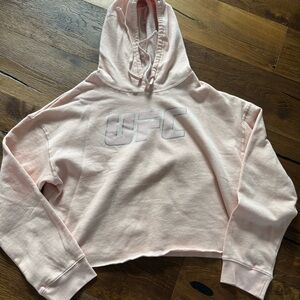 UFC Pink Cropped Hoodie Sweatshirt